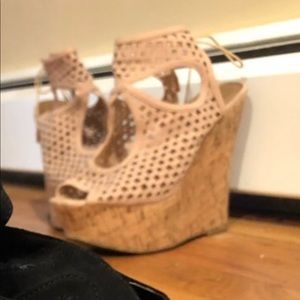Beige/almost light pink Wedges